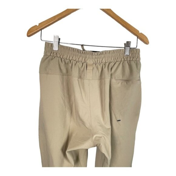 Lululemon Athletica Men Khaki Joggers Size Small Elastic Waist Snap Button Cuff - Picture 7 of 14